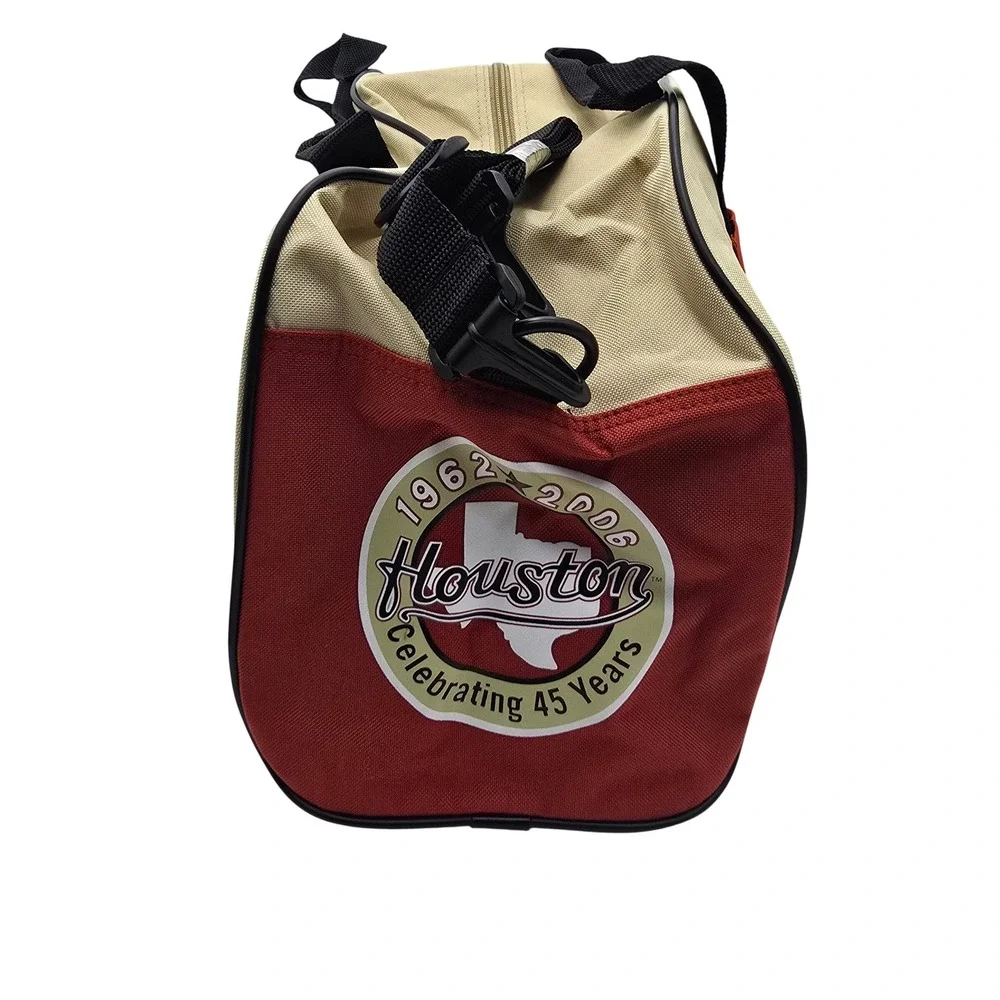 Houston Astros‎ 45th Anniversary Duffel Bag Tan Red 1962-2006 Kroger Promo MLB